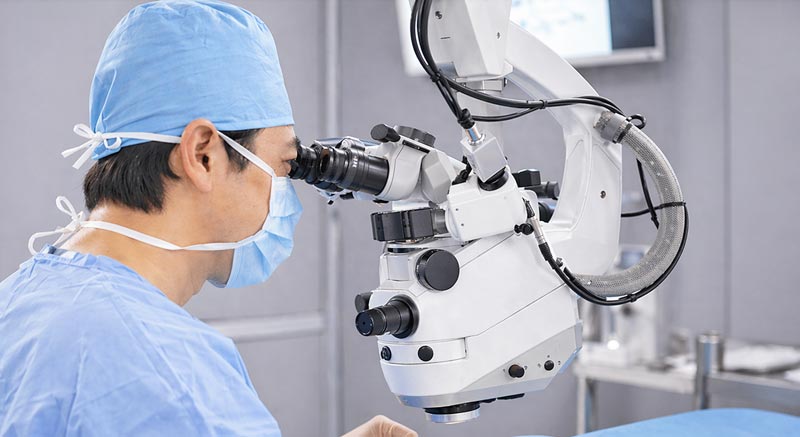 手術する藤沢の眼科医